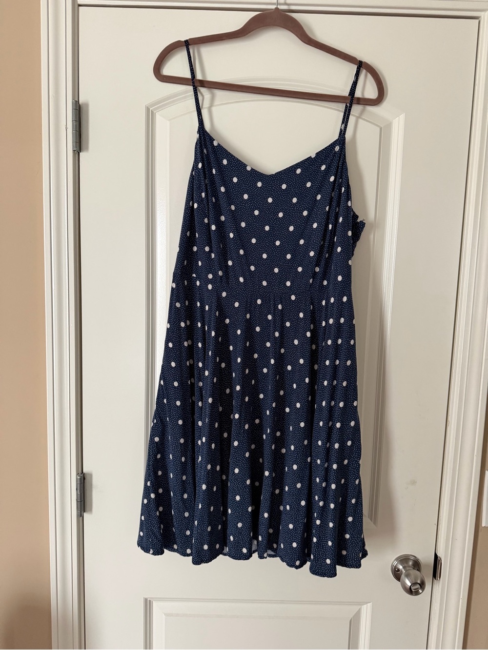 Old Navy Navy and White Polka Dot Sundress